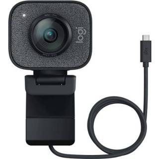 👉 Microfoon zwart active Logitech StreamCam Full HD 1080P / 60fps Autofocus USB-C Type-C-poort Live-uitzending Gaming-webcam, ingebouwde (zwart)