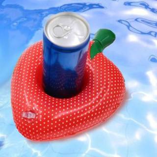 Bekerhouder active 10 STKS Aardbei Vorm Opblaasbare Coaster Drijvende Water Drinken