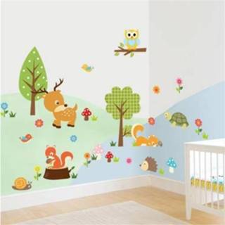 👉 Muursticker active Eenvoudige DIY Bosdieren Uil Kamer Slaapkamer Achtergrond Voor Muurstickers