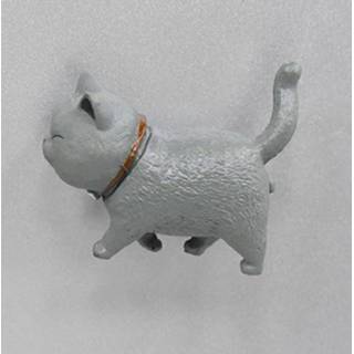 👉 Koelkast grijze medium active Creatieve cartoon kat magneet bericht magneet, maat: 4× 4,5 cm, stijl: