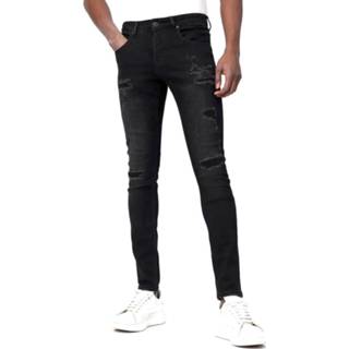 👉 Skinnyjeans denim mannen male zwart True Rise Skinny jeans met scheuren 7435144458470 7435144459453