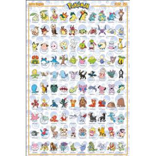 👉 Poster unisex Hoofdmateriaa Papier meerkleurig Pokémon - Johto Region (152-251) 5028486487493