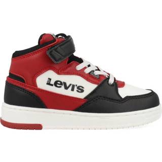 Sneakers zwart leer unisex 31 jeugd Levi's BLOCK MID VEL K VIRV0012T / Rood-31 maat 8717562217518