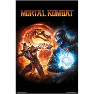👉 Poster unisex Hoofdmateriaa Papier meerkleurig Mortal Kombat - 9 Ninjas & Dragon 4063909250477