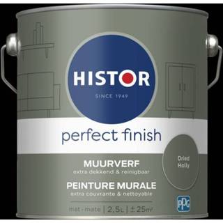 👉 Muurverf mat grijs Histor Perfect Finish - Sheffield Grey 2,5 liter