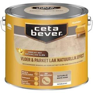 👉 Wit lak Cetabever Vloer en Parket Natuurlijk Effect Mat - White Wash 2,5 liter