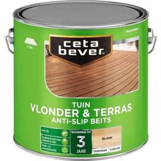 👉 Transparant Cetabever Tuin Vlonder en Terras Anti Slip Beits Zijdeglans - Blank 2,5 liter