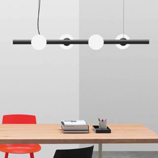 👉 Hang lamp tin a++ zwart Hanglamp 4-lamps