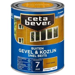 👉 Kozijn transparant eiken Cetabever Gevel en Snel Beits Zijdemat - Licht 0,75 liter