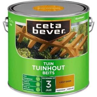 👉 Transparant eiken Cetabever Tuinhout Beits Zijdeglans - Licht 2,5 liter