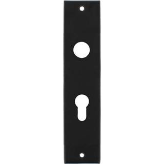 👉 Intersteel Kortschild rechthoekig profielcilindergat 55mm mat zwart