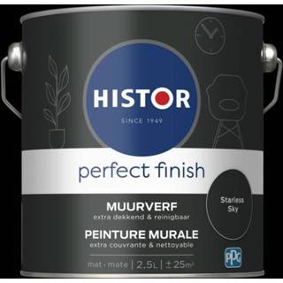 👉 Muurverf mat Histor Perfect Finish - Starless Sky 2,5 liter 8716242966920