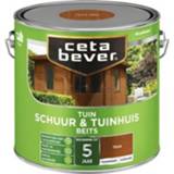 👉 Tuinhuisje transparant teak Cetabever Schuur en Tuinhuis Beits Zijdeglans - 2,5 liter