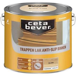 👉 Trap transparant lak Cetabever Trappen Anti Slip Binnen Zijdeglans - Blank 2,5 liter