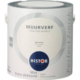 👉 Muurverf mat Histor Perfect Finish - Nevelwit 2,5 liter