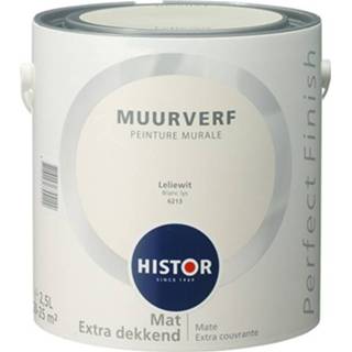 👉 Muurverf mat Histor Perfect Finish - Leliewit 2,5 liter