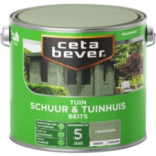 👉 Tuinhuisje male CetaBever schuur & tuinhuis beits dekkend lindegroen 2,5L 8711113144469