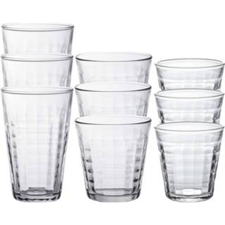 👉 Drinkglas transparant glas Drinkglazen/longdrinkglazen Prisme Set 170/275/330 Ml - 18-delig Koffie/thee Glazen 8720147730760