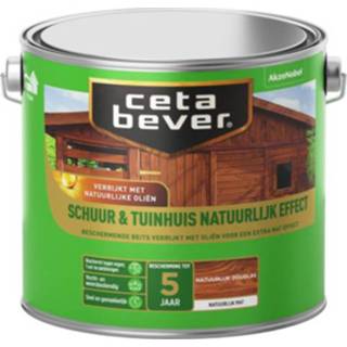 👉 Tuin huisje Cetabever Beits Schuur en Tuinhuis Natuurlijk Effect Mat - Douglas 2,5 liter