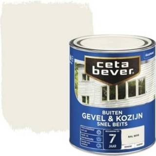 👉 Kozijn Cetabever Gevel en Snel Beits Dekkend Zijdemat - RAL 9010 0,75 liter