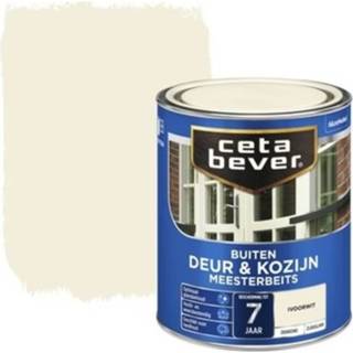 👉 Meester beits Cetabever Meesterbeits Deur en Kozijn Dekkend Zijdeglans - Ivoorwit 0,75 liter