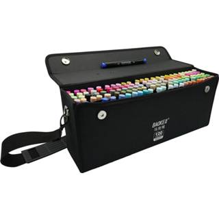 👉 Draagtas multikleur 4artz® 120-delige Dual Markerset In - Duo Stiften Penseelpunt 7436939146114