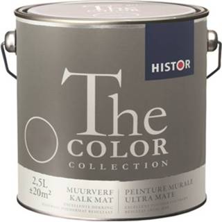 👉 Muur verf grijs Histor The Color Collection Muurverf Kalkmat - Scallop Grey 2,5 liter