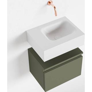 👉 Toiletmeubel talc andor MONDIAZ 40cm army. LEX wastafel rechts geen kraangat 6017319257265