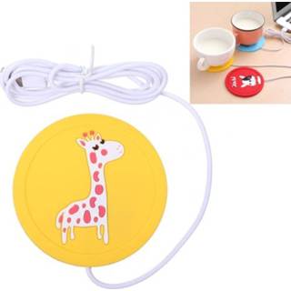 Verwarming siliconen antislip active 5 STKS Winter Warm Cartoon USB Isolatie Coaster Coastersale (Giraffe)