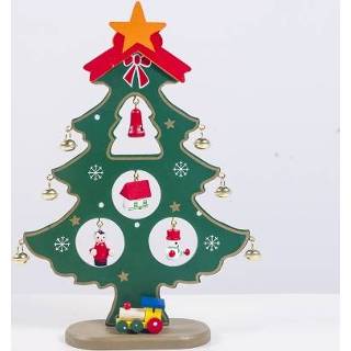 👉 Groen active 2 STKS Geschilderde Kerstboomversieringen Creatieve Kerstklokken (Groen)