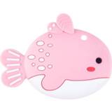👉 Bijtring roze siliconen small active baby's kinderen MJYJ019 2 STUKS Baby Molaire Stick Toy, Kleur: Fish-Pink
