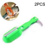 👉 Schaafmes groen active 2 STKS Keuken Essential Fish Scraper Scale met deksel (groen)