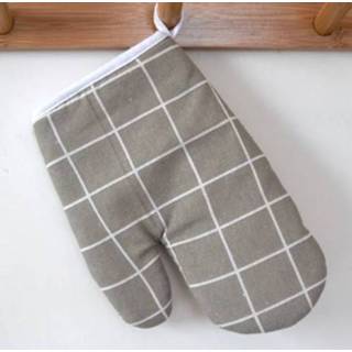 👉 Magnetron grijs active 2 STUKS Geometrisch patroon Verdikking Keuken Bakoven Speciale warmte-isolatie Verbrandingsbeveiliging Hittebestendige handschoenen (grijs rooster)