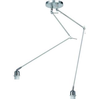 👉 Plafondlamp mat nikkel metaal modern HighLight Rod 140 cm excl. kap - 8718379018565