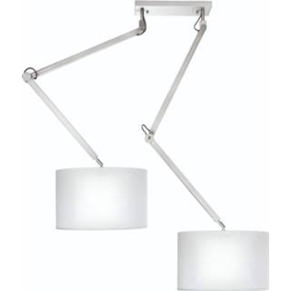 👉 Plafondlamp mat nikkel staal metaal modern HighLight Robuust 2 lichts 141 cm - excl. kap 8718379023194