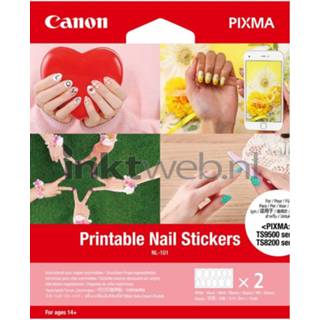 👉 Nagelsticker wit Canon NL-101 Nagelstickers | 24 stuks 4549292123906