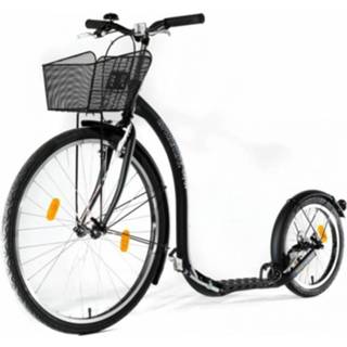 👉 Mand zwart staal mannen Kickbike City G4 Mat Zwart, Met Mandje 6430046770409