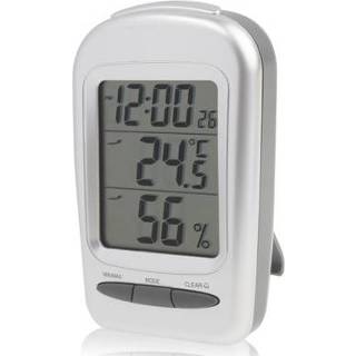 Bureau active LCD digitale binnenthermometer Hygrometer met datum / klok bevriezingswaarschuwing