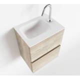 👉 Toiletmeubel talc ada MONDIAZ 40cm washed oak. LEX wastafel rechts 1 kraangat 6017324026047