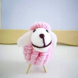 👉 Ornament roze active Kerst Creative Cute Wool Felt Lamb Ornaments Decoration Supplies (Pink)