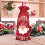 👉 Kerstversiering active mannen 3 STKS Wijnfles Cover Kersttafeldecoraties (oude man)