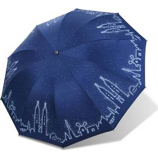 👉 Paraplu zwarte marine plastic active UV-bescherming Tri-fold regen- of parasol (marine)