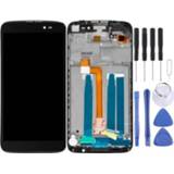 Digitizer zwart active Lcd-scherm en volledige montage met frame voor Alcatel One Touch Idol 3 5.5 LTE / 6045 (zwart)