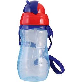 👉 Zuigfles blauw active baby's Baby Water Met Rietje Draagbaar Cartoon Bewaar Bekers Sportflessen Babyvoeding (Blauw)