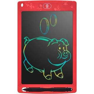 👉 Tekentafel rood active kinderen 8,5 inch kleuren LCD tablet elektronische (rood)