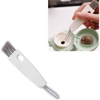 👉 Beker wit active 4 STUKS Multifunctionele Deksel Reinigingsborstel Gleuf Zuigfles Buis Borstel Keuken Servies Spleetborstel (Wit)