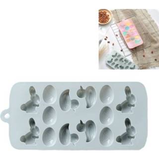 👉 Bakvorm blauw siliconen active 6 STKS Eendje Ei Chocolade Ijsbakje Fondant Schimmel Cartoon Vorm Pudding (Blauw)