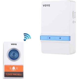👉 Afstandsbediening wit active VOYE V012A Home Music Draadloze deurbel met 38 polyfonie geluiden (wit)