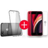 👉 Screen protector transparant IPhone SE 2020 Hoesje + GRATIS Screenprotector - Extra Dun Apple Hoes Cover Case kit 8720604254860