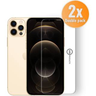 Screen protector 2 stuks - Apple Iphone 12 Pro Max Tempered Glass Screenprotector Protection Kit Set Double Pack 8720604255027